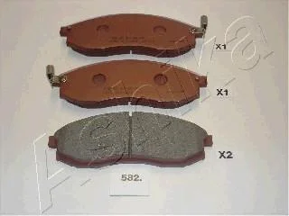 Колодки гальмівні дискові (комплект 4 шт.).)) ASHIKA 50-05-582