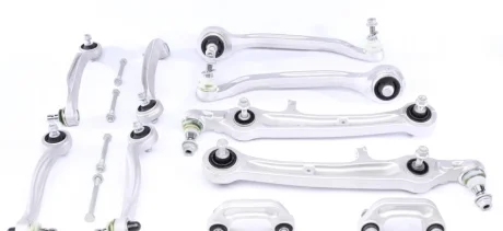 Комплект важелів підвіски (передньої) Audi A6 04-11 (з болтами/середній) ASMETAL 13AU0304