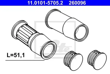 Ремкомплект тормозного суппорта 11.0101-5705.2 ATE 11010157052