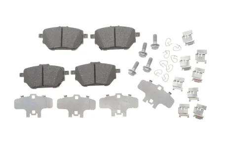 Комплект гальмівних колодок задн (з шумопоглинаючою пластиною з гвинтами гальмівного супорта), TOYOTA COROLLA, YARIS CROSS 1.5/1.5H/1.6 01.19- 13.0460-3702.2 ATE 13046037022