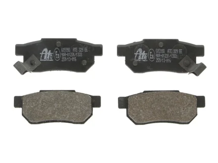 Комплект гальмівних колодок задн, FORD MAVERICK HONDA ACCORD III, CIVIC III, CIVIC IV, CIVIC V, CIVIC VI, CONCERTO, CRX II, CRX III, JAZZ II, PRELUDE III MG MG ZR 1.1-2.7D 10.84-10.08 13.0460-5998.2 ATE 13046059982