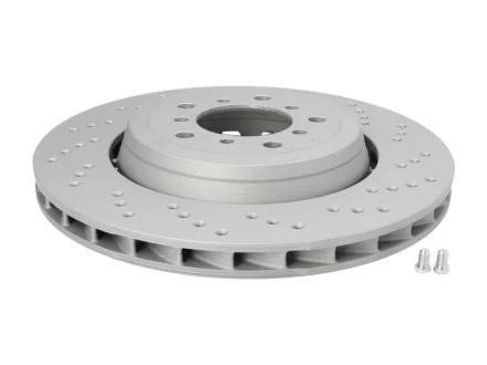 Диск гальмівний (передній) (R) BMW M3 (E46) 00-16 (345x28)) (з покриттям) (з отворами) (вент) ATE 24.0128-0209.2