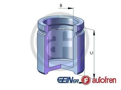Поршень супорта перед Audi A1/A3/Fabia/Octavia/Caddy III/Golf V/VI/Passat 54x58,5 AUTOFREN D02520 (фото 1)