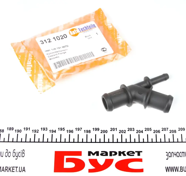 Фланець системи охолодження VW T5 1.9-2.5 TDI 03-09 AUTOTECHTEILE 312 1020 (фото 1)