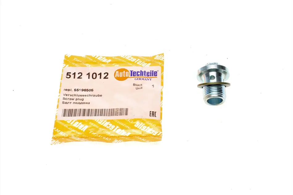 Болт зливу оливи Fiat Doblo 10-/Ducato 06-/ Opel Astra 04-15 (M18x1.5) (+шайба) AUTOTECHTEILE 512 1012 (фото 1)