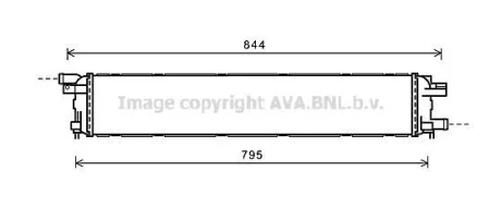 Радиатор охлаждения двигателя Audi A4 B8 (08-), A5 (08-), A6 C7 (11-), A7 (11-) AVA COOLING AI2361