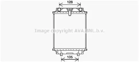 Радіатор охолодження двигуна Audi A1, A3 (12-20)/Seat Leon (13-20)/VW Jetta, Golf (10-20) 2.0 TSI, TFSI AVA AVA COOLING AI2415