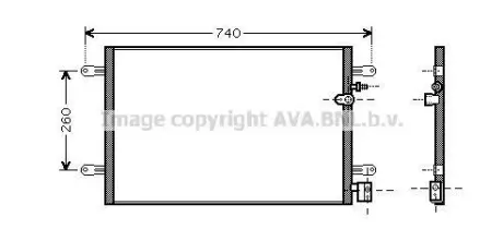 Радіатор кондиціонера Audi A6 04>11 AVA AVA COOLING AI5237
