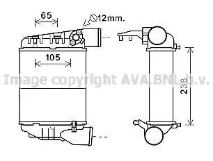 AVA Інтеркулер AUDI A4 B6 (2001) A4 1.8 T AUDI A4 B6 (2001) A4 1.8 T AVA COOLING AIA4369 (фото 1)