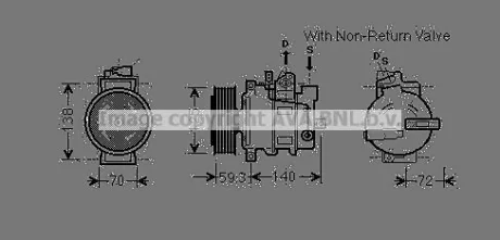 Компрессор кондиционера Audi A4 B7, B8 (05-), A5 (08-), A6 C6, C7 (04-), A7 (11- AVA COOLING AIAK330