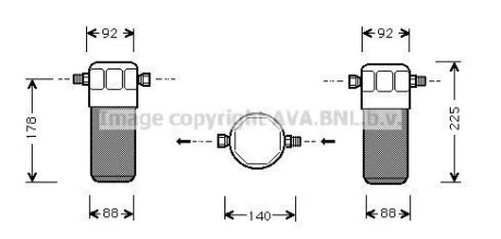 Осушитель кондиционера Audi A4 B5, A6 C5/VW Passat B5 AVA AVA COOLING AID154