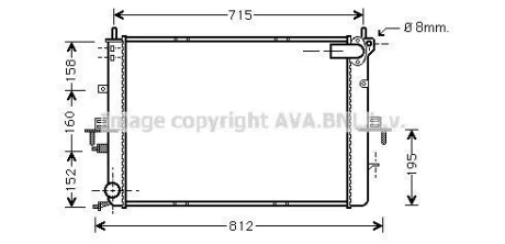 Радіатор, Система охолодження двигуна CLEVER FIT AVA AVA COOLING AU2152