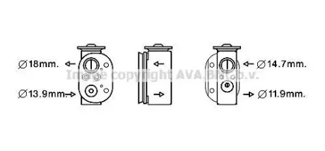 BMW 1 SERIES F20 2011 Клапан розширювання 116D 2.0 AVA AVA COOLING BW1497