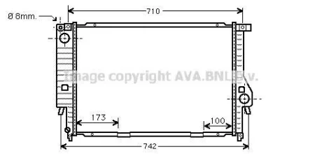 Радіатор, Система охолодження двигуна CLEVER FIT AVA AVA COOLING BW2133