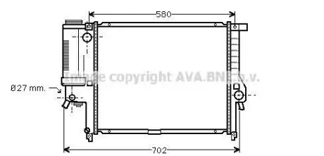 Радіатор системи охолодження двигуна AVA AVA COOLING BW2140