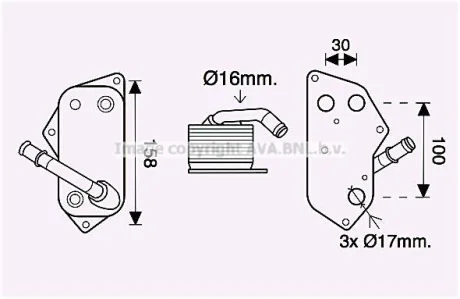 Радіатор масляний BMW (Ava) AVA COOLING BW3558
