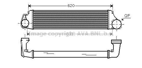 AVA Інтеркулер 3 E46 318d/330xd 00- AVA COOLING BW4282 (фото 1)