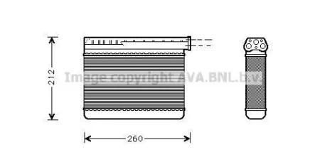 Теплообмінник, система опалення салону AVA AVA COOLING BW6166