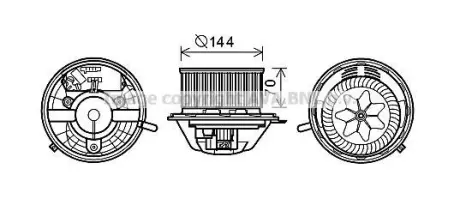 Вентилятор салону AVA AVA COOLING BW8454