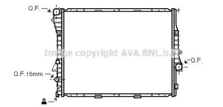 Радиатор охлаждения двигателя BMW X5e53 AT 3,0d 3,0i 4,4i 00>03 AVA COOLING BWA2275