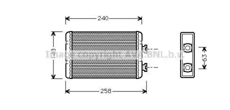 Теплообмінник, система опалення салону AVA AVA COOLING BWA6210