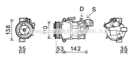 Компресор кондицiонера AVA AVA COOLING BWAK393