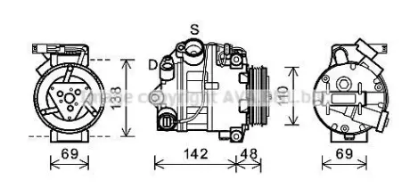 Компресор кондиціонера AVA AVA COOLING BWAK443