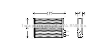 AVA Радіатор пічки CITROËN BERLINGO (2008) 1.6 HDI AVA COOLING CNA6305