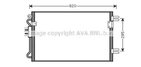 AVA Радіатор кондиціонера CHRYSLER VOYAGER D 04- (вир-во AVA) AVA COOLING CRA5098