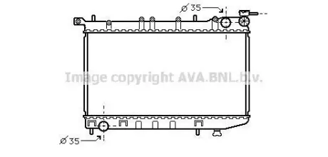 Радіатор охолодження двигуна Nissan Almera (96-) 1,4i 1,6i МКПП AVA AVA COOLING DN2174