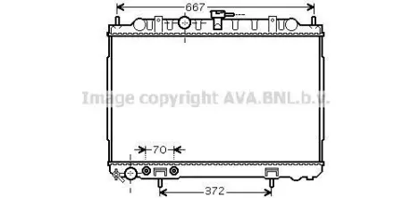 Радіатор NISSAN X-Trail (T30) (AVA) AVA COOLING DN2239