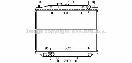 Радіатор, Система охолодження двигуна CLEVER FIT AVA AVA COOLING DN2265 (фото 1)