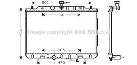 Радіатор охолодження NISSAN X-TRAIL (T31) (07-) (AVAl) AVA COOLING DN2292
