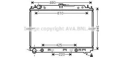 Радіатор система охолодження двигуна AVA AVA COOLING DNA2297