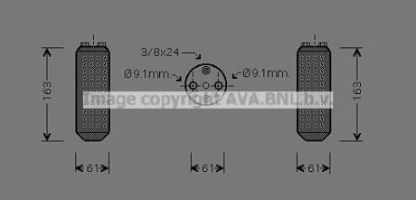 Осушитель кондиционера Mitsubishi L200 (05-), Pajero Sport (08-)/Nissan Navara (AVA COOLING DND037