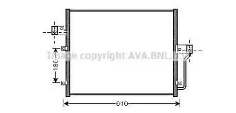 Радиатор кондиционера SsangYong Action (06-), Kyron (05-) AVA COOLING DW5082