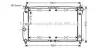 Радіатор охолодження CHEVROLET AVEO (T250, T255) (05-) 1.4 i 16V (трубчаті) (AVA) AVA COOLING DWA2067 (фото 1)