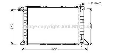 Радіатор системи охолодження двигуна AVA AVA COOLING FD2261