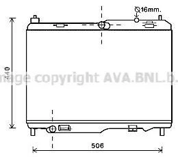 Радіатор охолодження двигуна Ford B-Max (12-), Ecosport (12-), Fiesta (02-), Transit Courier (14-) 1.4, 1.5, 1.6 TDCi AVA AVA COOLING FD2442