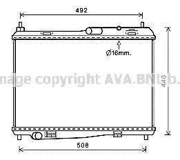 Радіатор, Система охолодження двигуна CLEVER FIT AVA AVA COOLING FD2620