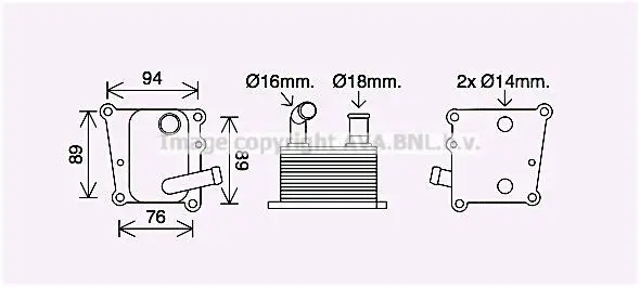 Охолоджувач оливи AVA AVA COOLING FD3598 (фото 1)