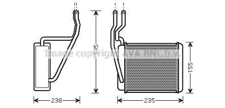 Теплообмінник, система опалення салону AVA AVA COOLING FD6329