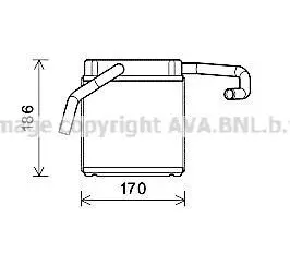 Теплообмінник система опалення салону AVA AVA COOLING FD6607
