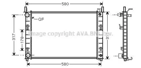 Радіатор охолодження FORD (AVAl) AVA COOLING FDA2324