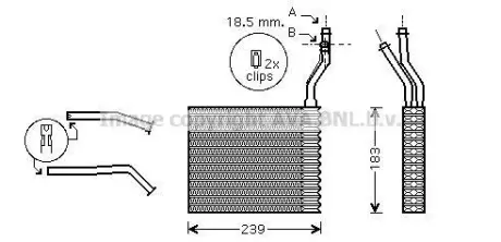 Теплообмінник, система опалення салону CLEVER FIT AVA AVA COOLING FDA6364