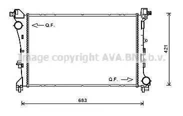 Радіатор, Система охолодження двигуна CLEVER FIT AVA AVA COOLING FT2414 (фото 1)