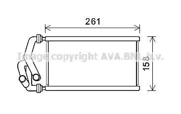Теплообмінник, система опалення салону CLEVER FIT AVA AVA COOLING HDA6294