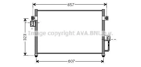 Радиатор кондиционера Hyundai Terracan (01-) AVA AVA COOLING HY5134 (фото 1)