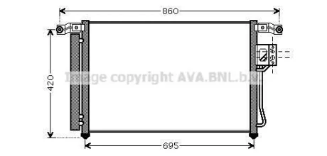 AVA Радіатор кондиціонера Santa Fè 2.7 i * Man. 03 AVA COOLING HY5175D