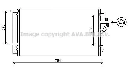AVA Радіатор кондиціонера HYUNDAI IX35 (2010) 2.0 CVVT AVA COOLING HYA5279D